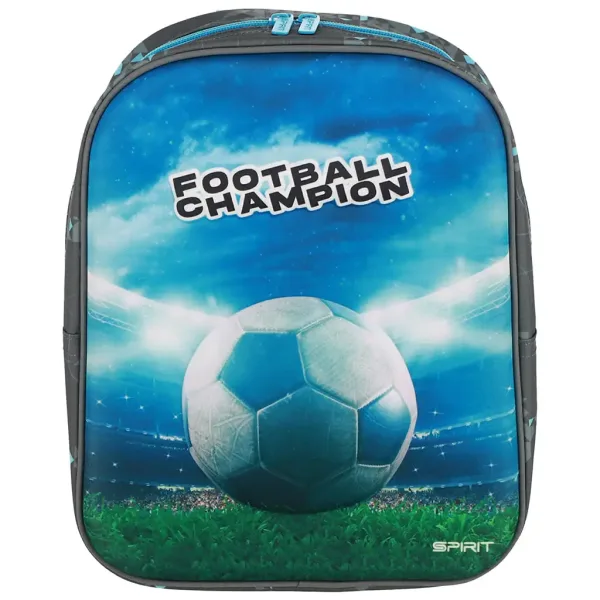Spirit: Football Champion Fußball 3D gemusterter abgerundeter Kindergartenrucksack 30x25x12cm Bild 3