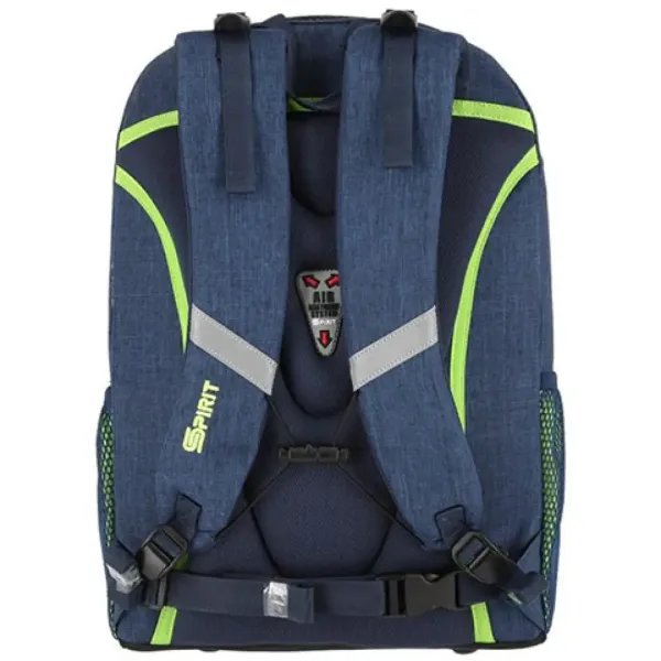 Spirit: Freedom blauer und neonfarbener, abgerundeter Schulrucksack 46x33x22cm Bild 2