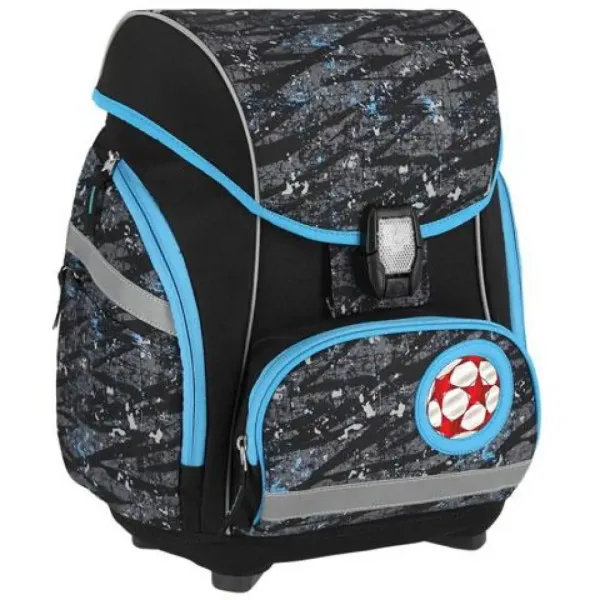 Spirit: Fußball 3D gemustertes ergonomisches 5-teiliges Schulranzen-Set mit LED-Beleuchtung 34x22x41cm Bild 2
