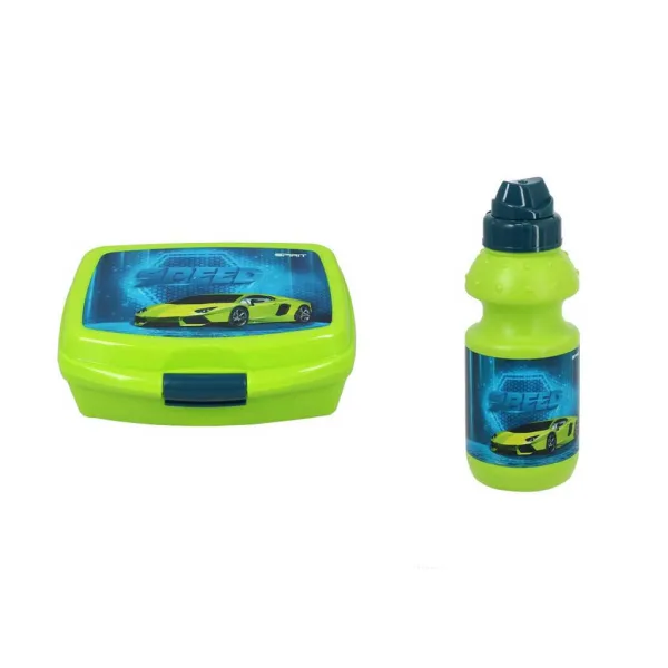Spirit: Lunchbox- und Trinkflaschen-Set mit Rennwagenmotiv Bild 2