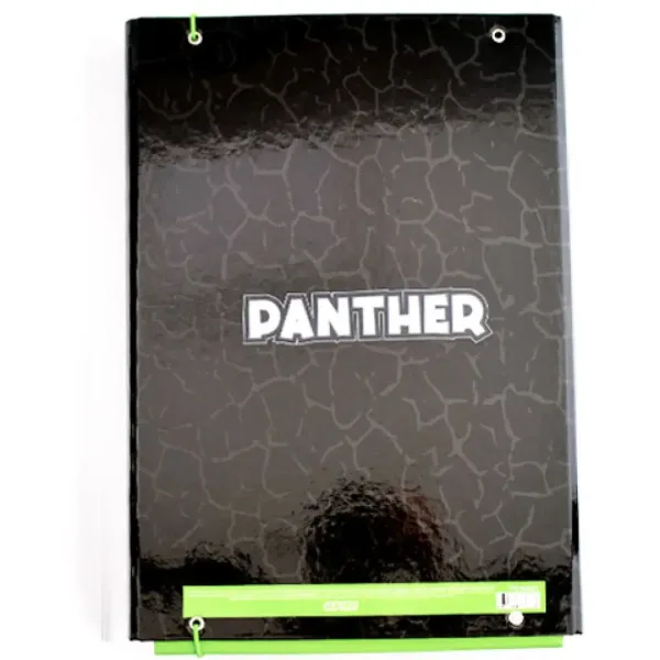 Spirit: Panther schwarze Panther-Muster Gummizug-Heftbox in A4-Größe Bild 2
