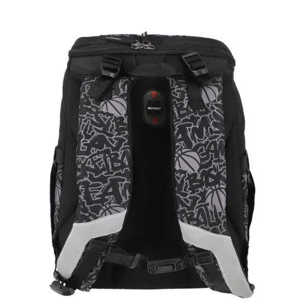 Spirit: Schultasche/Rucksack mit Basketballmuster, 4-teiliges Set, 32×19×44 cm Bild 3