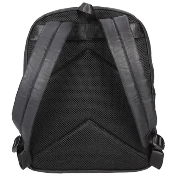 Spirit: Schwarzer Kunstleder abgerundeter Schulranzen, Rucksack 41x33x7,5cm Bild 3