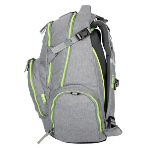Spirit: Stinger silbergrauer Premium ergonomischer Schulranzen Rucksack Bild 3