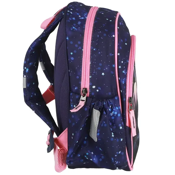 Spirit: Weißes Pferdemuster abgerundeter Schulranzen, Rucksack 24x13x31cm Bild 4