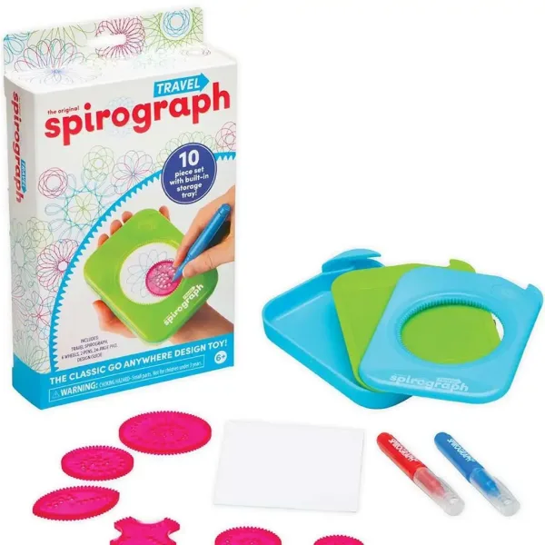 Spirograph: Reise-Spirograf mit Aufbewahrung, kompakte Größe, 10-teiliges Set Bild 2