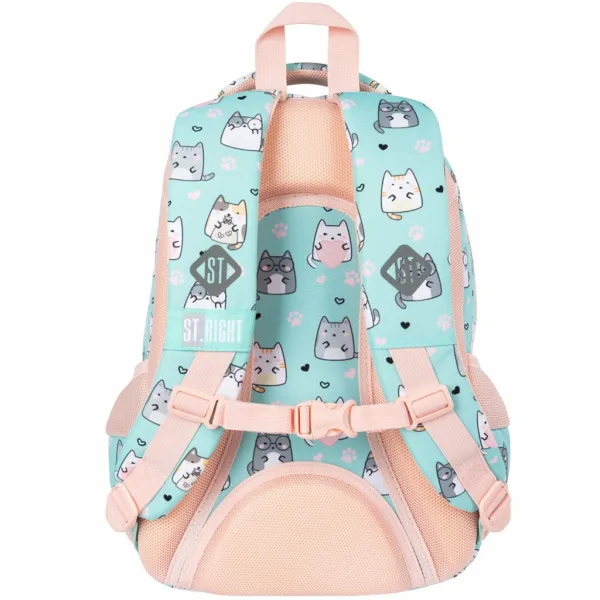 St.Right Charming Cats Schulranzen, Rucksack BP26 39x27x17 cm Bild 2