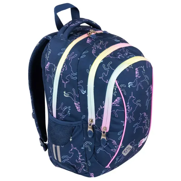 St.Right Dream Einhorn dreifach unterteilte Schultasche, Rucksack 39x27x17cm Bild 2