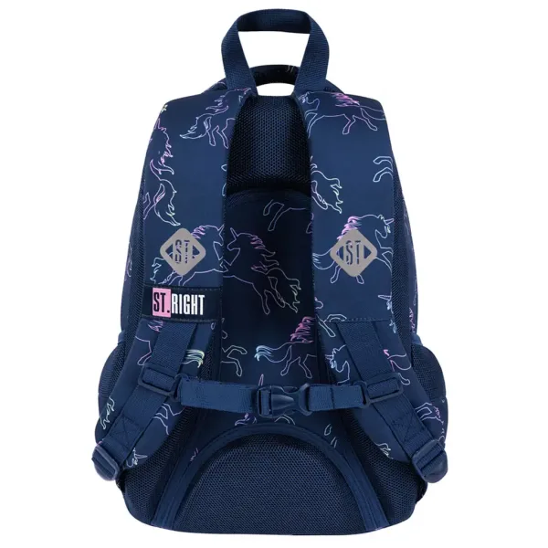 St.Right Dream Einhorn dreifach unterteilte Schultasche, Rucksack 39x27x17cm Bild 3