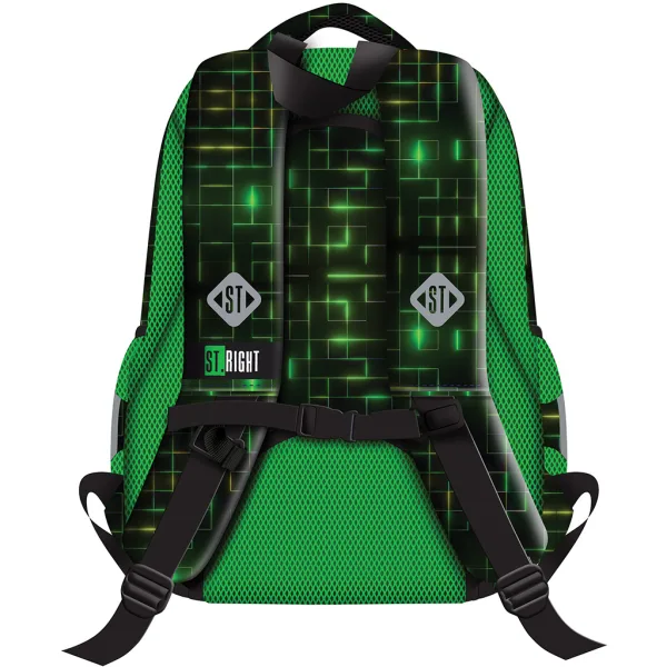St.Right Neon Gamer Controller Muster Schulranzen, Rucksack BP26 39x27x17cm Bild 2