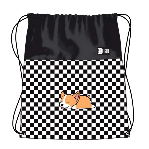 St.Right Sleepy Corgi Turnbeutel, Sportbeutel 43x34 cm Bild 1