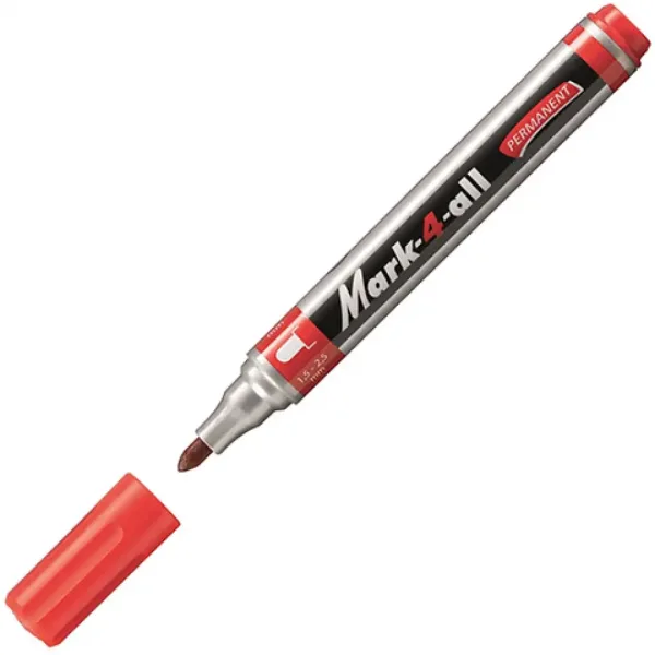 Stabilo: Mark-4-All Permanentmarker mit Rundspitze in Rot Bild 2