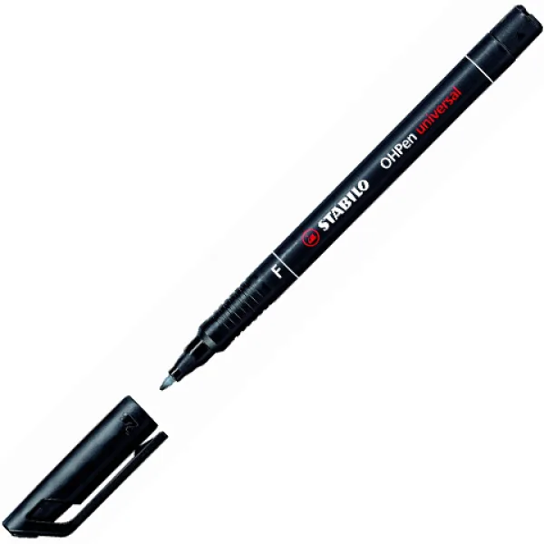 Stabilo OHPen universal F Permanentmarker schwarz 0,7mm Bild 2