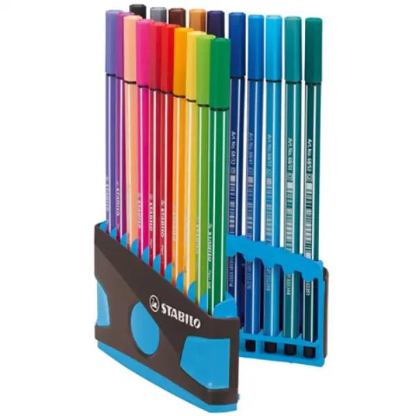 Stabilo: Pen 68 ColorParade Fasermaler 20er-Set in aufklappbarer hellblauer Box Bild 2