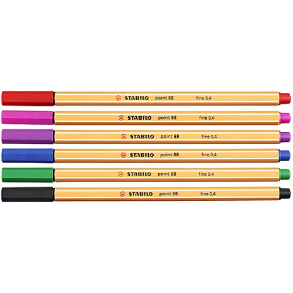 Stabilo: Point 88 verschiedene Farben Fineliner 6er-Set Bild 2