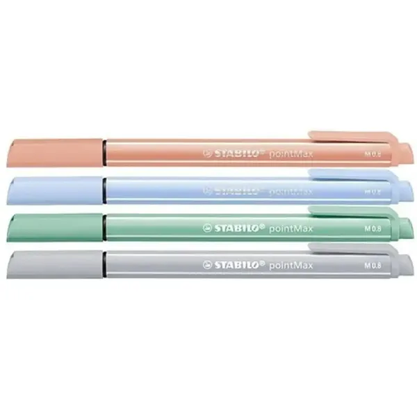 Stabilo: pointMax Fasermaler-Set mit Pastellfarben, 4 Stück, M 0,8mm Bild 2