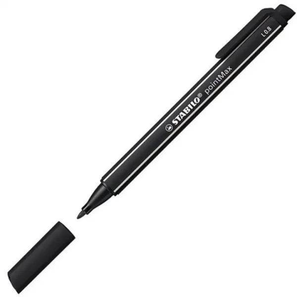 Stabilo: pointMax Faserschreiber in Schwarz 0,8 mm Bild 2