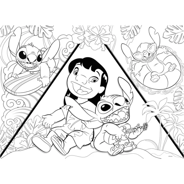 Stitch 2-in-1 Maxi-Puzzle mit 150 Teilen und Ausmalbild 70x50 cm – Lisciani Bild 3