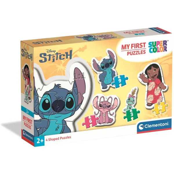 Stitch 4-in-1 Supercolor Formen-Puzzle - Clementoni Bild 1