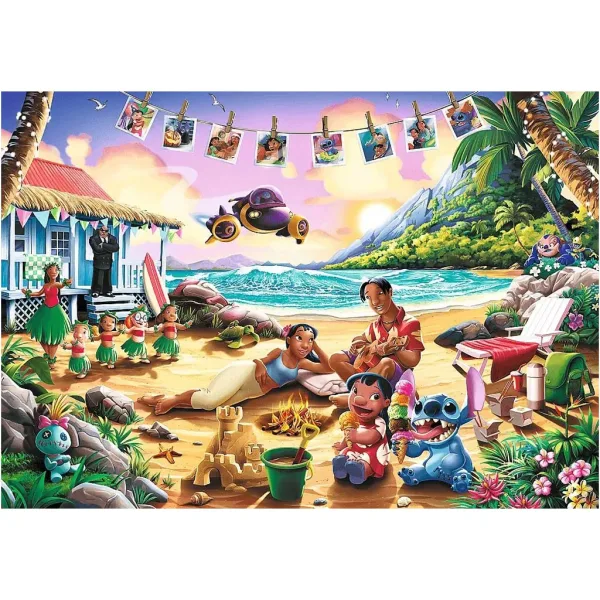 Stitch am Strand – 1000-teiliges Premium-Plus-Puzzle – Trefl Bild 2