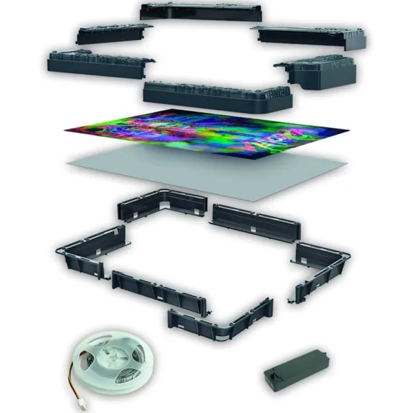 Stranger Things – Vecnas Fluch 520-teiliges Puzzle mit Rahmen und RGB-LED-Beleuchtung – Clementoni Bild 4