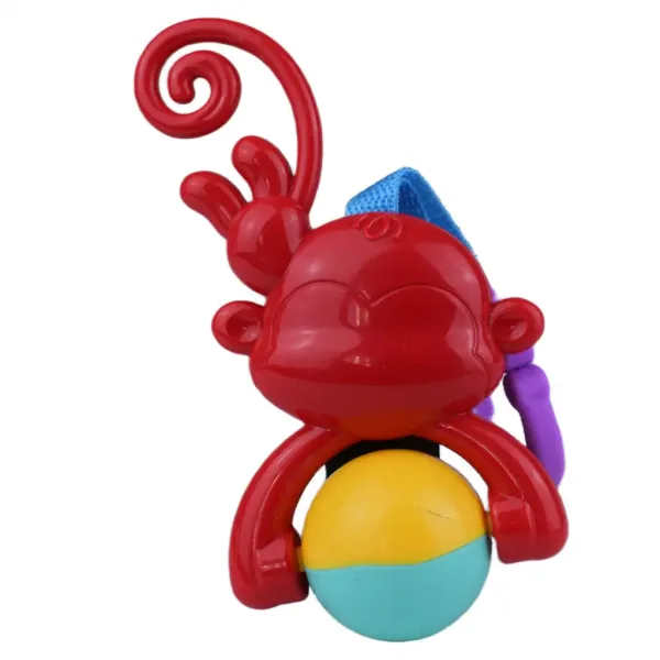 Sun Baby: Fröhlicher Affe BPA-freie Rassel mit drehbarem Ball Bild 3
