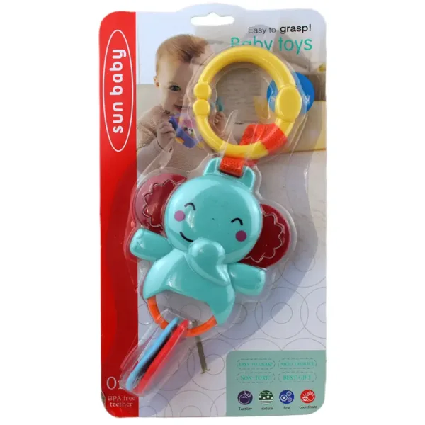 Sun Baby: Fröhlicher Elefant BPA-freie Baby-Rassel und Beißring Bild 4