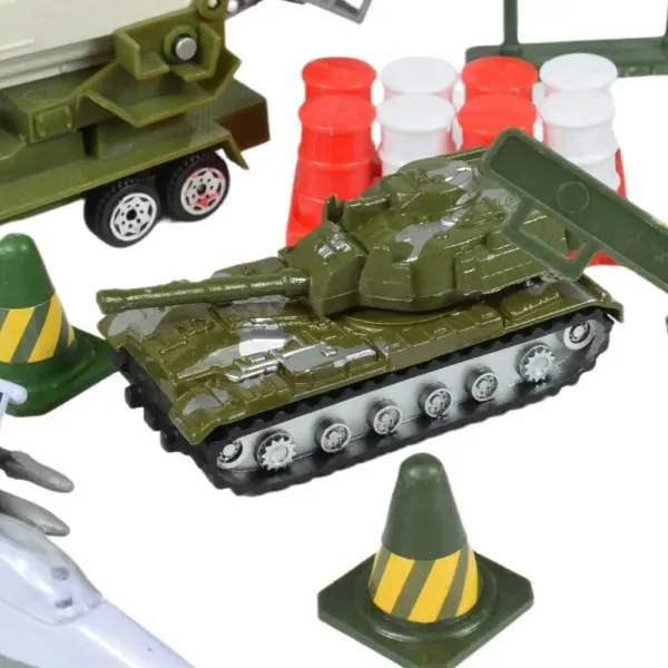 Super Army: Militärspielset mit Fahrzeugen aus Metall und Schwungradflugzeug in zwei Varianten Bild 11