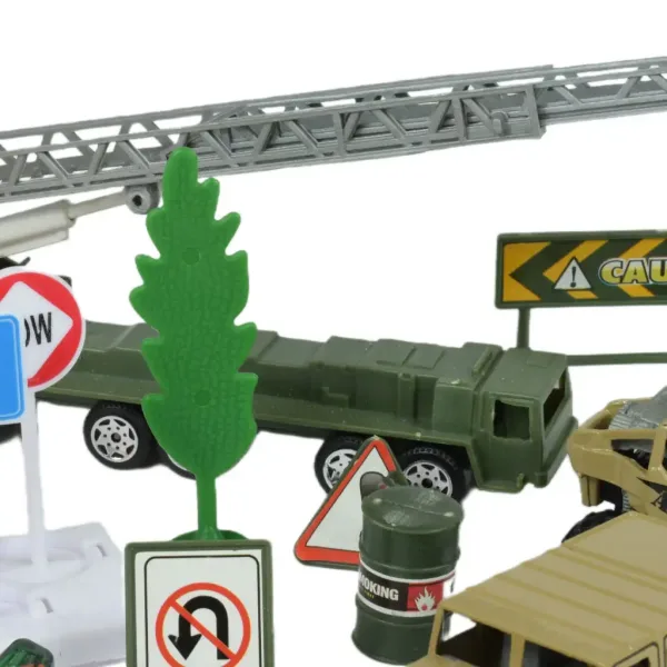 Super Army: Militärspielset mit Fahrzeugen aus Metall und Schwungradflugzeug in zwei Varianten Bild 4