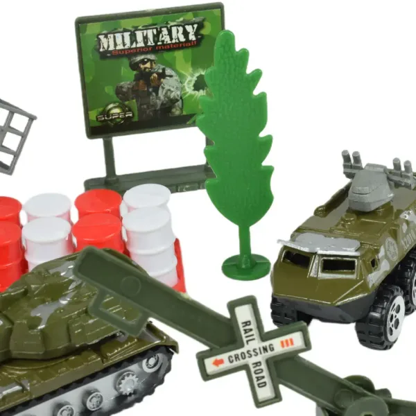 Super Army: Militärspielset mit Fahrzeugen aus Metall und Schwungradflugzeug in zwei Varianten Bild 8