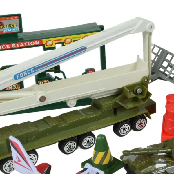 Super Army: Militärspielset mit Fahrzeugen aus Metall und Schwungradflugzeug in zwei Varianten Bild 9