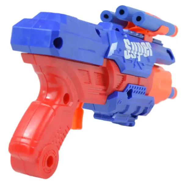 Super Gun: Schaumstoffpistole mit Munition, 12 Meter Schussweite, 23x13cm Bild 4
