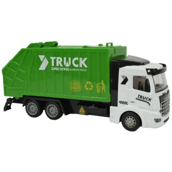 Super Truck: Müllwagen mit Container und Schwungrad, 20 cm Bild 3