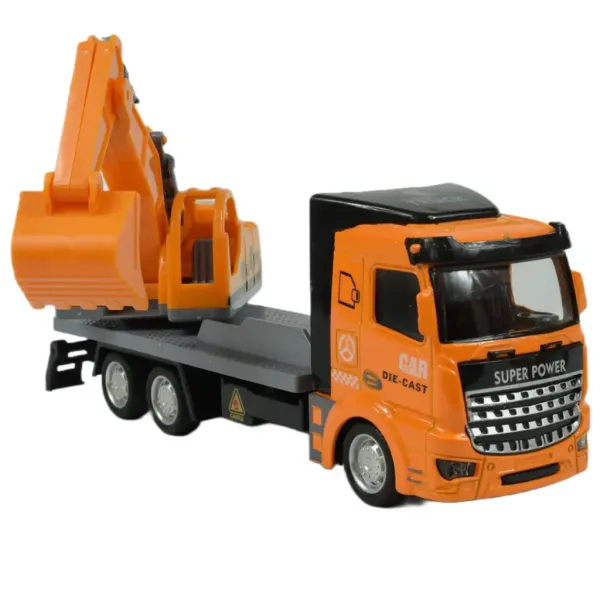 Super Truck: Schwungrad-Baggerlader-LKW 19cm Bild 4
