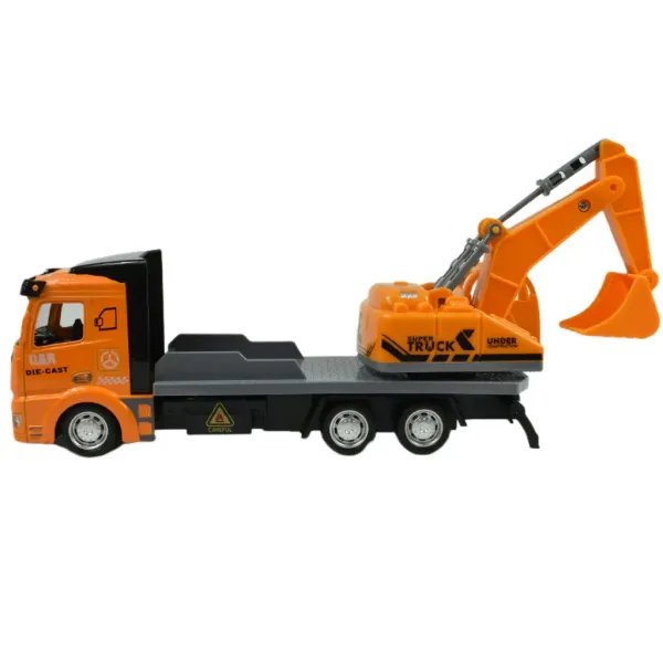 Super Truck: Schwungrad-Baggerlader-LKW 19cm Bild 5