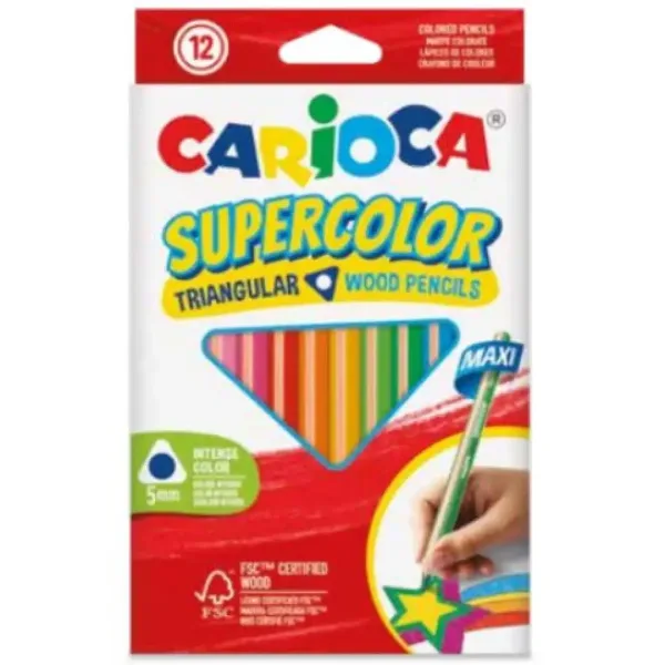 SuperColor dreieckige 12er Maxi-Buntstift-Set - Carioca Bild 1