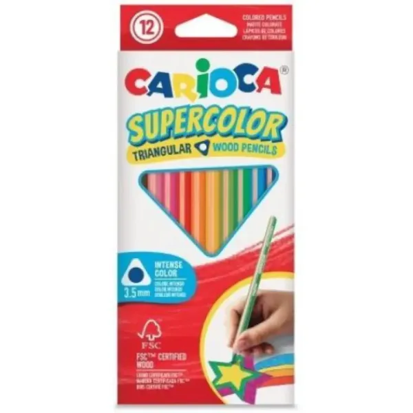 SuperColor dreieckige 12er Pack Buntstifte - Carioca Bild 1