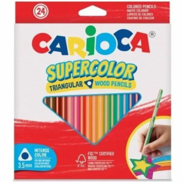 SuperColor dreieckige 24er Packung Buntstifte - Carioca Bild 1
