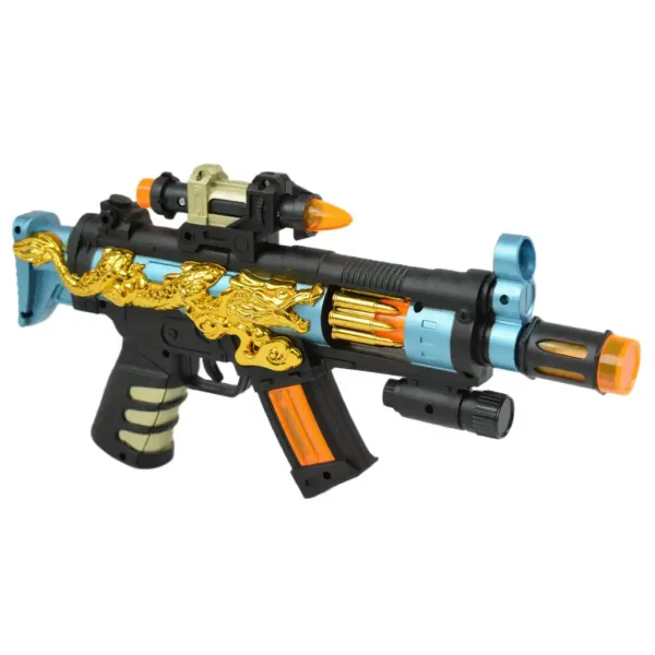 Super Weapons: Maschinengewehr mit Drachenmuster, Licht und Ton 33 cm Bild 3