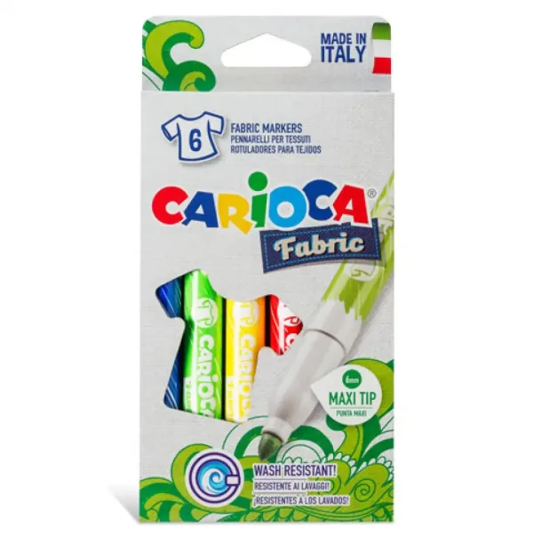 Textilfilzstift-Set 6 Stück - Carioca Bild 2