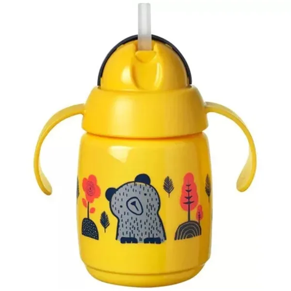 Tommee Tippee: Superstar Gelber Trainingsbecher mit Trinkhalm, 300 ml Bild 2
