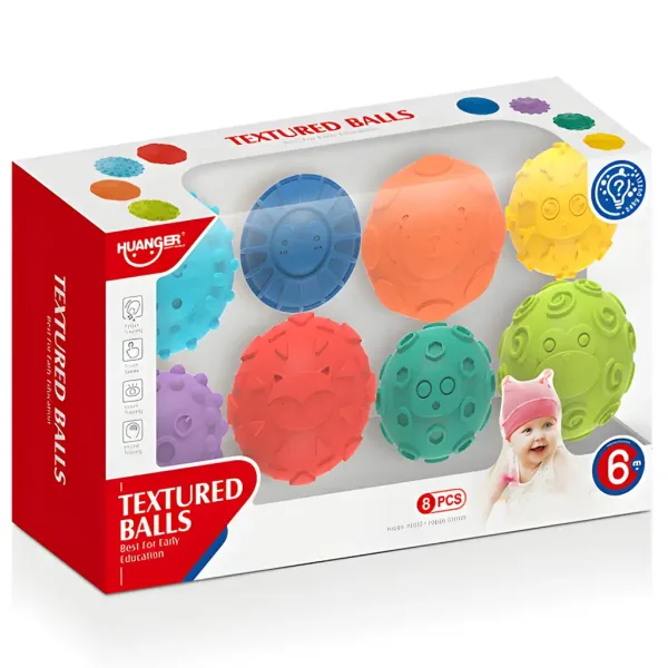 Touchball: 8-teiliges Ballset zur Förderung des Tastsinns Bild 2