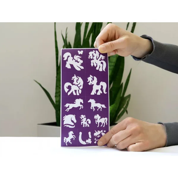 TyToo: Glitzer-Tattoo Schablonen-Set Pferde und Ponys, 25 Stück Bild 5