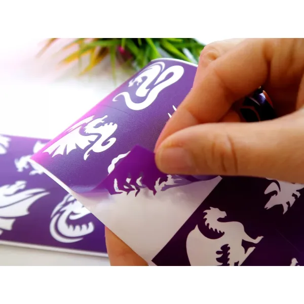 TyToo: Schablonenset für Glitzer-Tattoos von Drachen und Eidechsen 21 Stück Bild 3