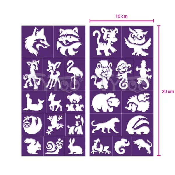 TyToo: Glitzertattoo-Schablonenset Waldtiere, 26 Stück Bild 3