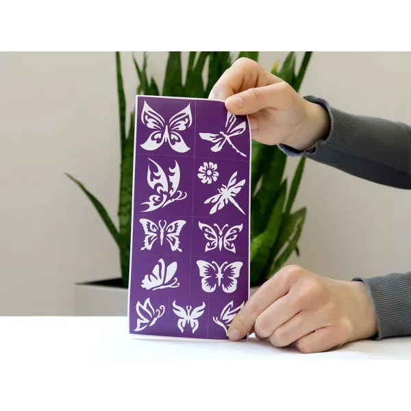TyToo: Schablonenset für Glitzertattoos Schmetterlinge, 23 Stück Bild 5