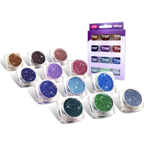 TyToo: Zusatzfarben Glitzerpuder-Set 12 × 2,5 ml Bild 2