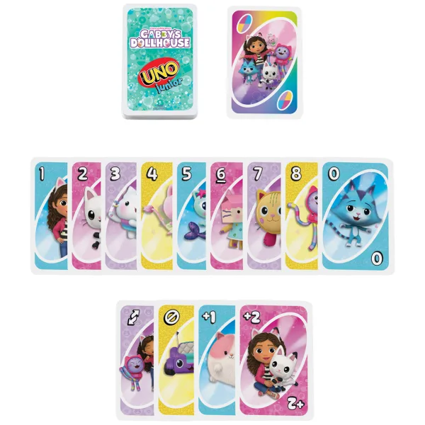UNO Junior: Gabys Puppenhaus Kartenspiel – Mattel Bild 3