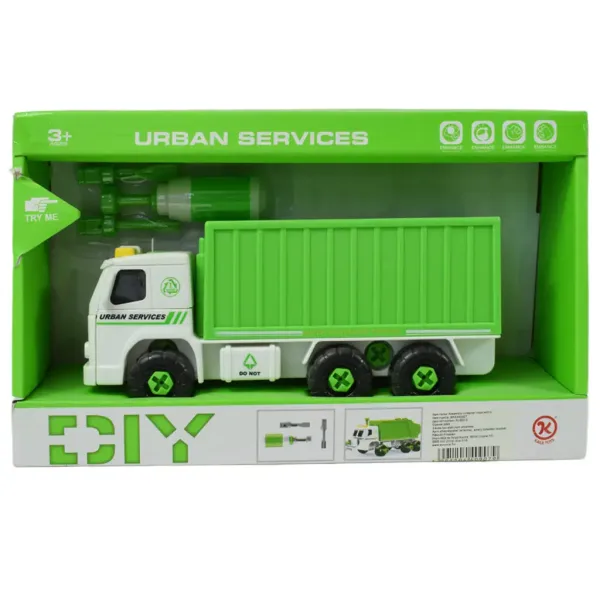 Urban Services: Zerlegbarer Container-Lkw mit Werkzeugen und Sound 20cm Bild 7