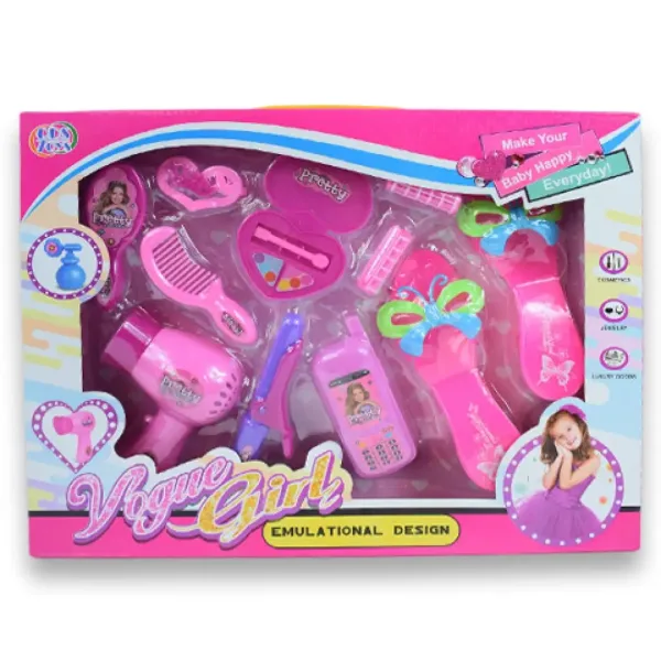 Vouge Girl: 10-teiliges Schönheitset mit Schuhen, Telefon und Friseurbedarf. Bild 6